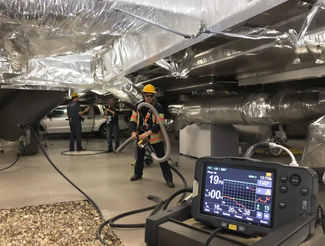 Professional negative pressure duct cleaning by Swampscott Air Duct Cleaning in Swampscott